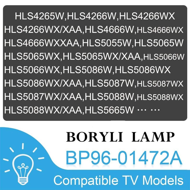 BORYLI BP96-01472A P132W Replacement TV Lamp Module with Housing Compatible with HLS5687W HLS5687WX HLS5687WXXAA HLS4265W HLS4266W - Image 4